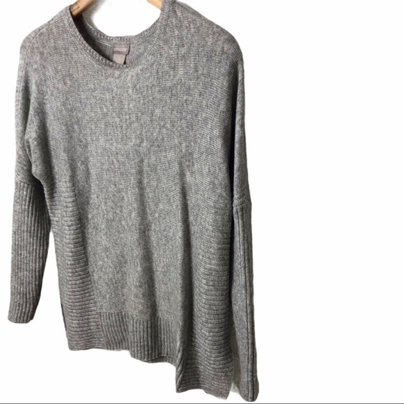 Chico’s Ribbed Knit Pullover Sweater Gray Size Small Crewneck 570278106 - Picture 3 of 9